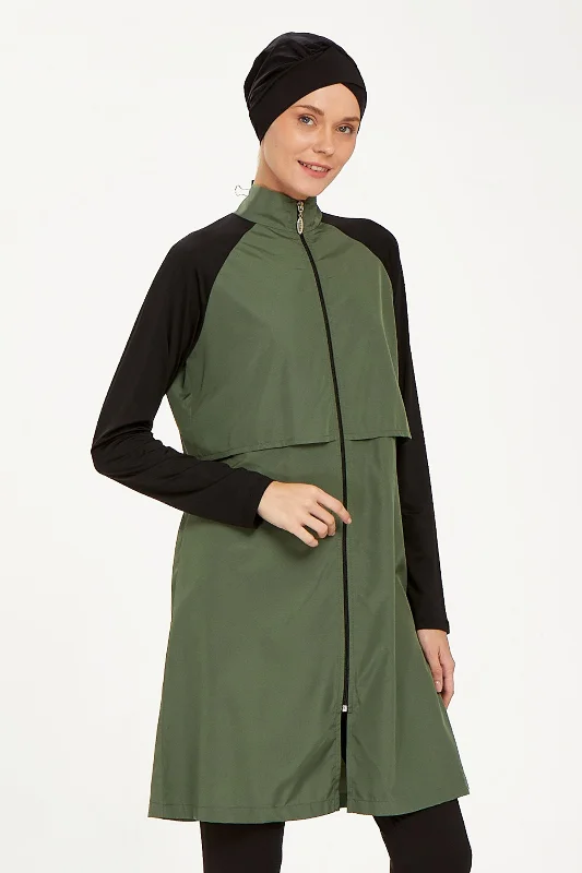Reglan Kol Tam Kapalı Tesettür Mayo Debbıe 1405 Tarçın