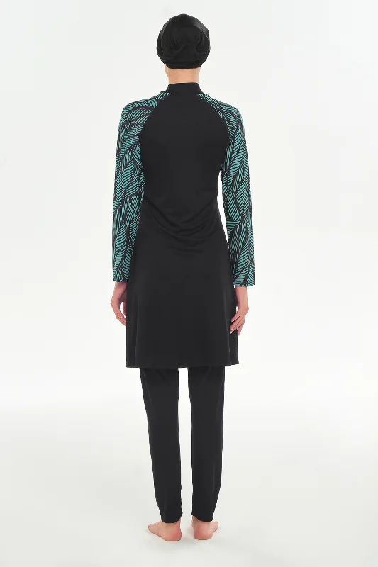 Reglan Kol Likralı Tam Kapalı Tesettür Mayo 3120 Siyah – 3. görsel