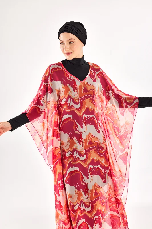 UV Korumalı Mayo Üzerine Tek Pareo Kimono 1708 Bej – 3. görsel