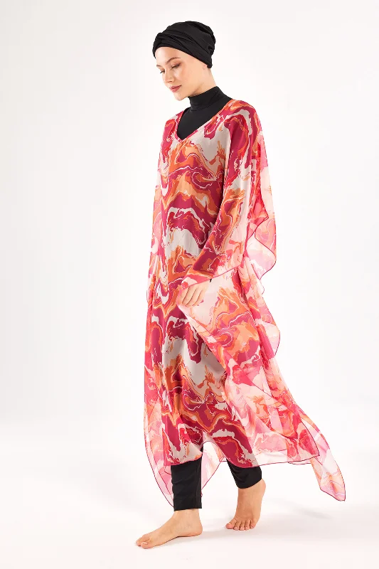 UV Korumalı Mayo Üzerine Tek Pareo Kimono 1708 Bej – 2. görsel