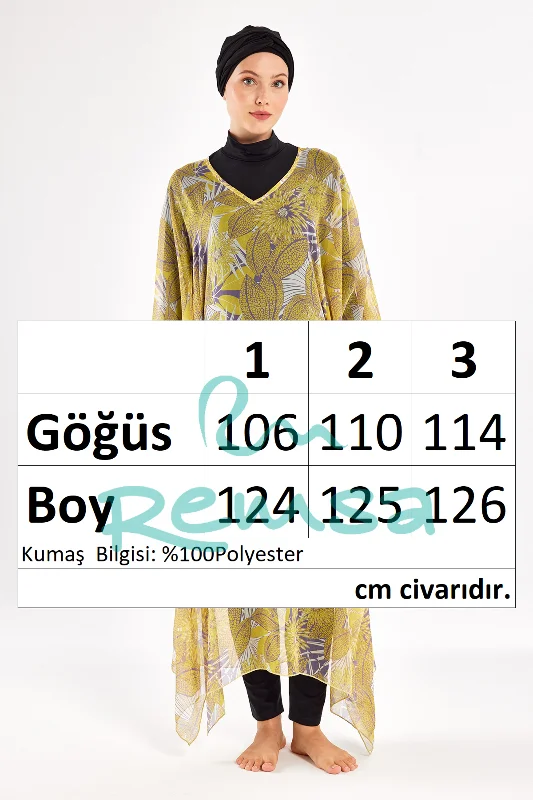 UV Korumalı Mayo Üzerine Tek Pareo Kimono 1714 Mavi – 4. görsel
