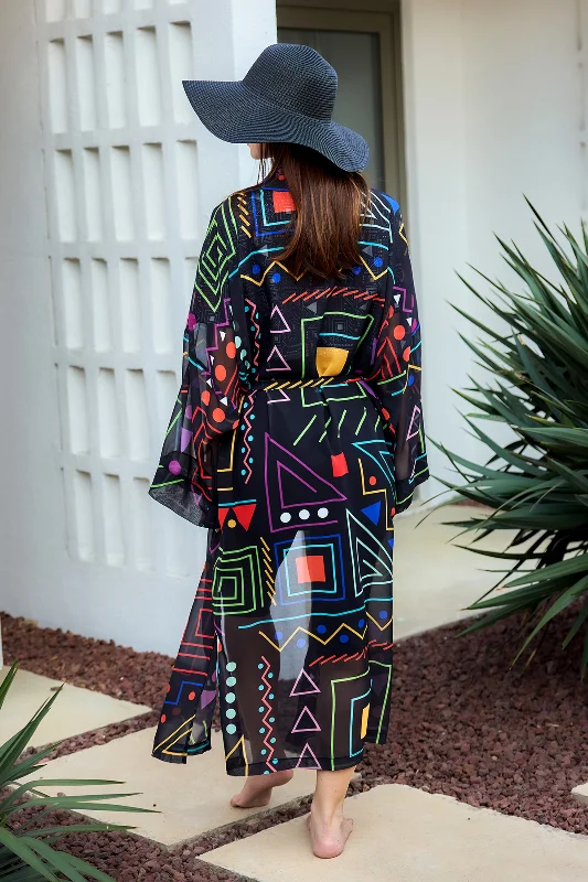 Remsa Tesettür Mayo Üzerine Tek Kaftan Kimono Pareo Siyah01 RP025 Canan – 4. görsel