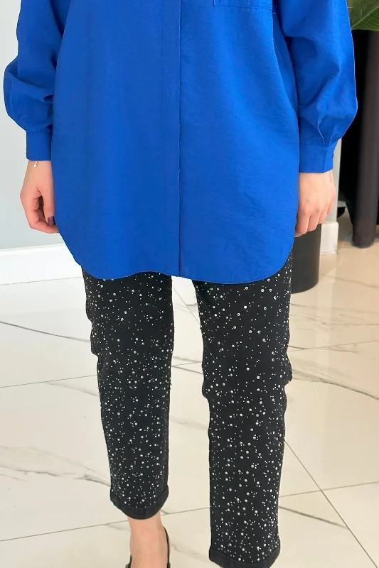 Taşlı Denim Pantolon 4810 Antrasit – 3. görsel