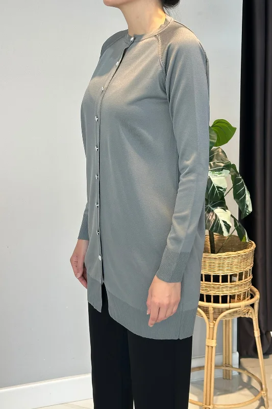 Triko Hırka 01 Saks Mavi – 2. görsel