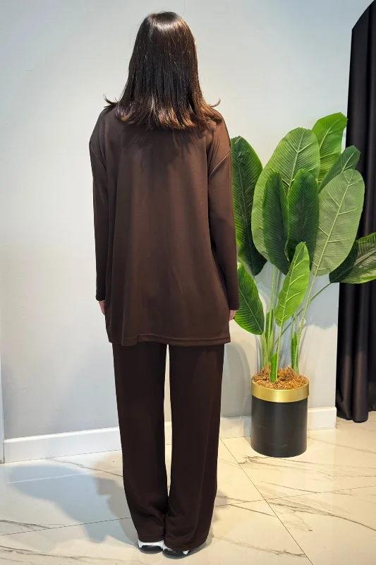 Bağcık Detay Tunik Pantolon Takım 2117 Siyah – 4. görsel