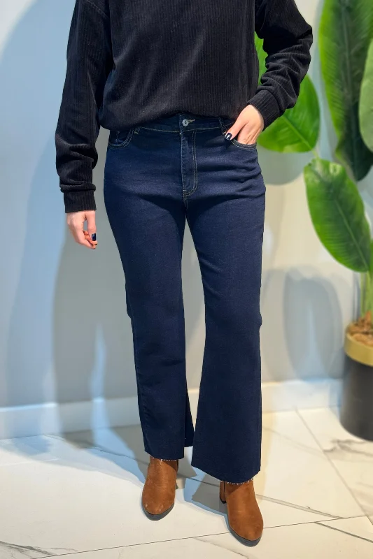 İspanyol Paça Kot Pantolon 2663 Koyu Lacivert – 2. görsel