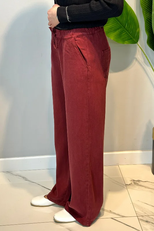 Lyocell Bolpaça Kot Pantolon 2773 Bordo – 3. görsel