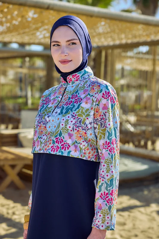 Önü Kapaklı Tam Kapalı Tesettür Mayo Siyah02 R5202 Patara – 2. görsel