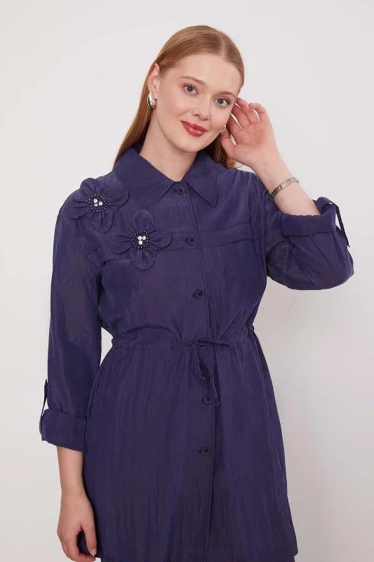 Çiçek Detay Gömlek Pantolon Takım 100796 Siyah – 2. görsel