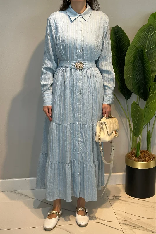 Summer Line Elbise 5248 Açık Mavi – 3. görsel