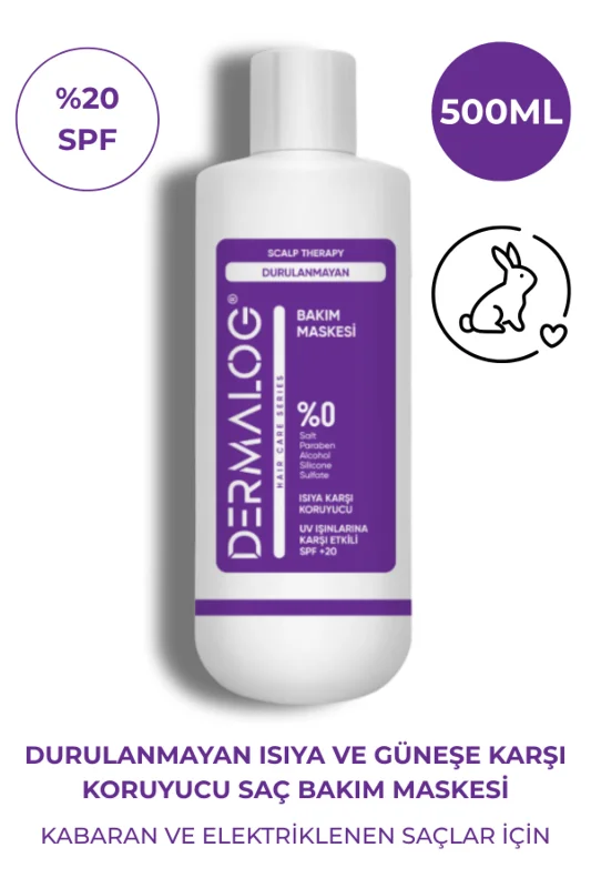 DERMALOG Silver Mor Şampuan & Isıya Ve Güneşe Karşı Koruyucu Durulanmayan Onarıcı Krem Maske Spf 20. – 2. görsel