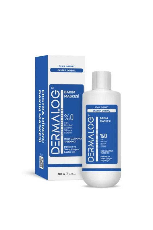 DERMALOG Dökülen Ve Yavaş Uzayan Saçlar Için Ekstra Direnç Hızlı Saç Uzatma Yardımcı Maske 500 ml – 3. görsel