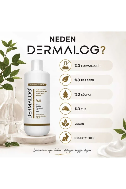 DERMALOG Brezilya Keratin- Keratin Bakımı & Botox Bakımı & Kalıcı Düzleştirici Ve Onarıcı Bakım 500 Ml – 2. görsel