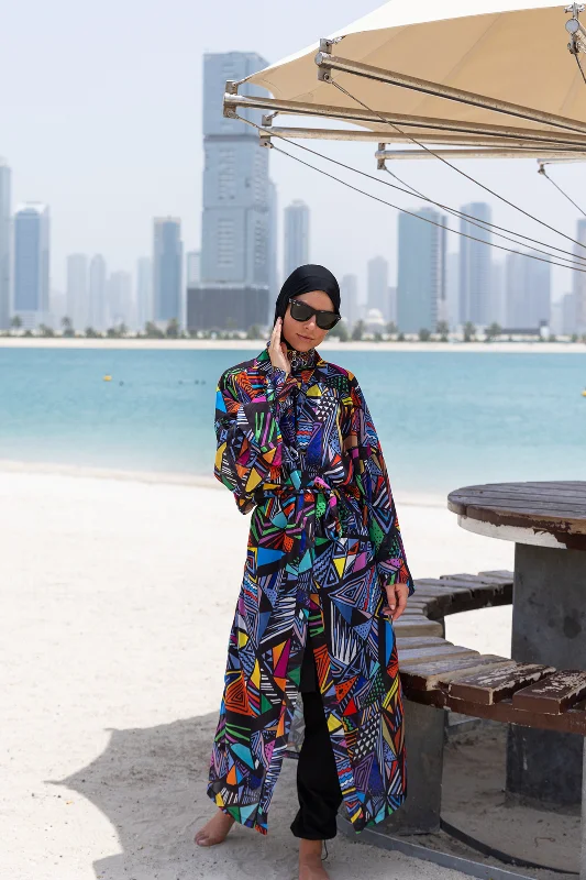 Remsa Tesettür Mayo Üzerine Tek Kaftan Kimono Pareo RP020 Alina – 2. görsel