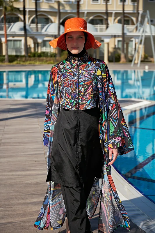Remsa Tesettür Mayo Üzerine Tek Kaftan Kimono Pareo RP020 Alina – 4. görsel