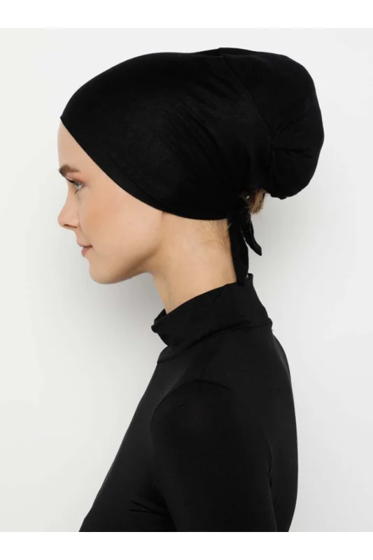Dikişsiz Bone - Siyah - – 2. görsel