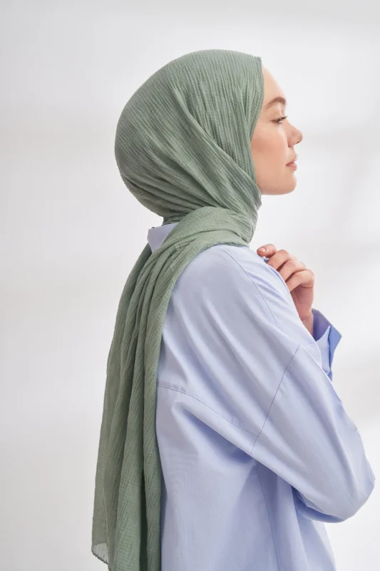 Müslin Dama Desen Şal 3350-Mint Yeşili – 3. görsel