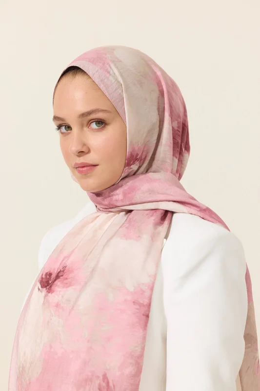 Flora Pamuk Viskon Şal - Pembe – 2. görsel