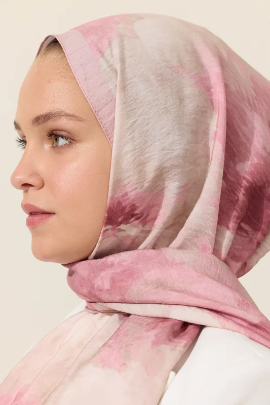 Flora Pamuk Viskon Şal - Pembe – 4. görsel