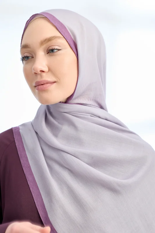 ELEGANT HARMONY LINORA DESEN ŞAL - LEYLAK – 2. görsel