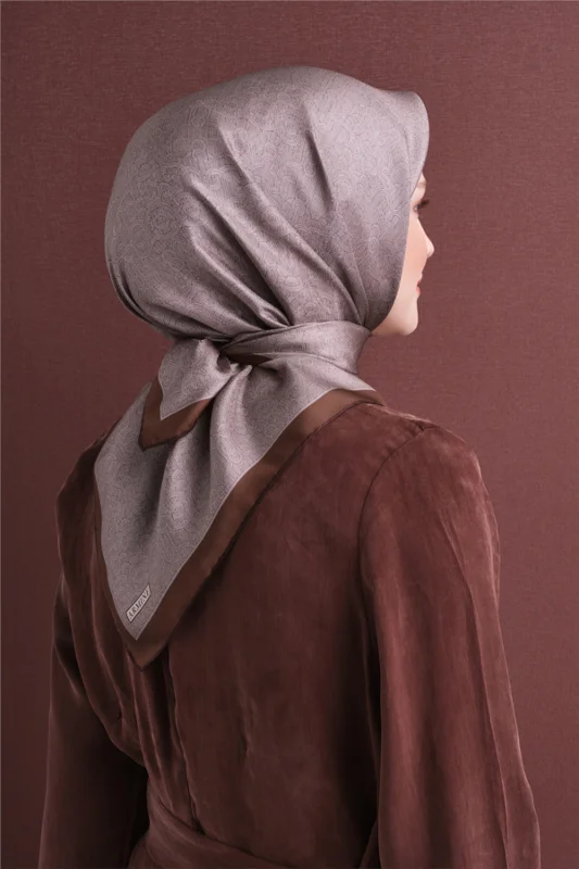 Saf İpek Twill Eşarp 9601D 34 – 4. görsel