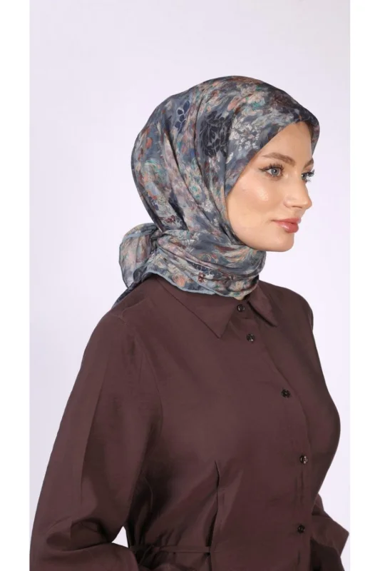 CARMELA DESEN EŞARP MAVİ – 2. görsel