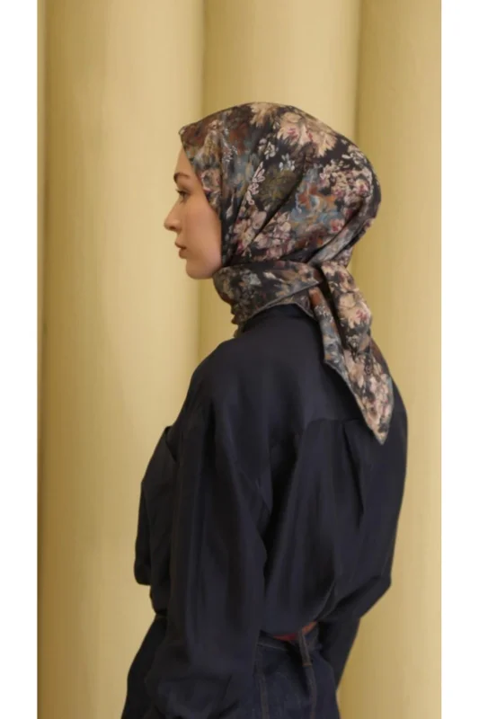 CARMELA DESEN EŞARP ANTRASİT – 3. görsel