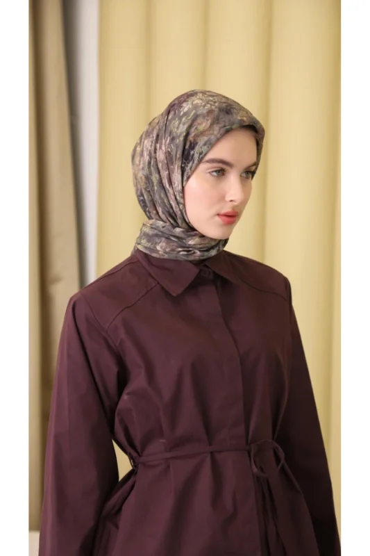 CARMELA DESEN EŞARP GRİ – 4. görsel