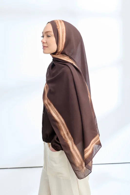 SOFT BLUSH FLOŞ VİSKON ŞAL - ACI KAHVE – 3. görsel