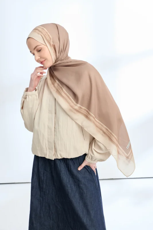 SOFT BLUSH FLOŞ VİSKON ŞAL - VİZON – 2. görsel