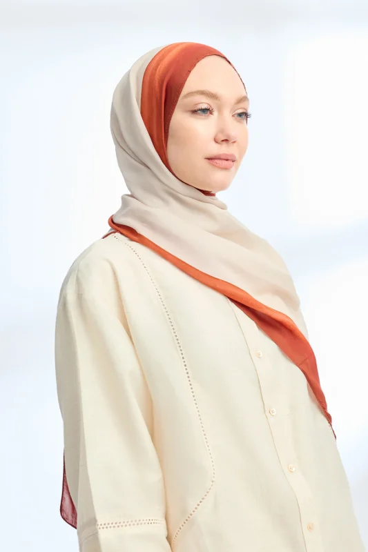 SOFT BLUSH FLOŞ VİSKON ŞAL - TAŞ - KİREMİT – 3. görsel