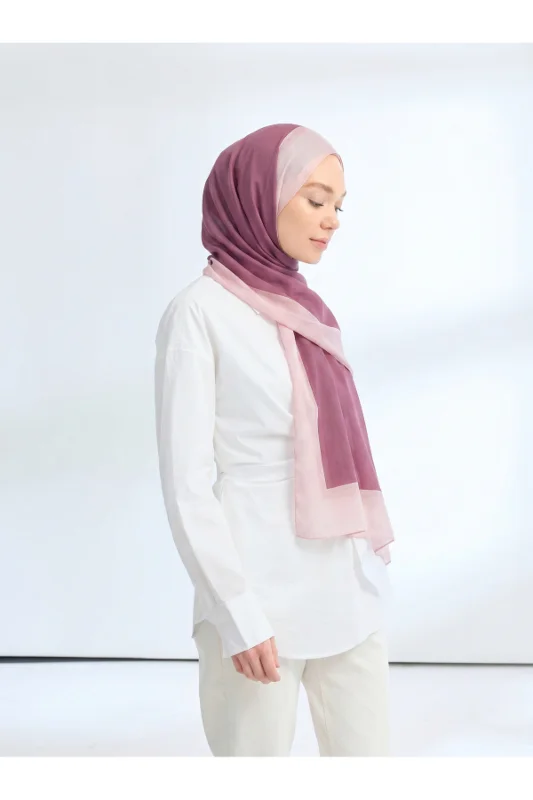 SOFT BLUSH FLOŞ VİSKON ŞAL - GÜL KURUSU – 3. görsel