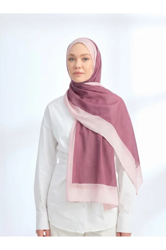 SOFT BLUSH FLOŞ VİSKON ŞAL - GÜL KURUSU – 2. görsel