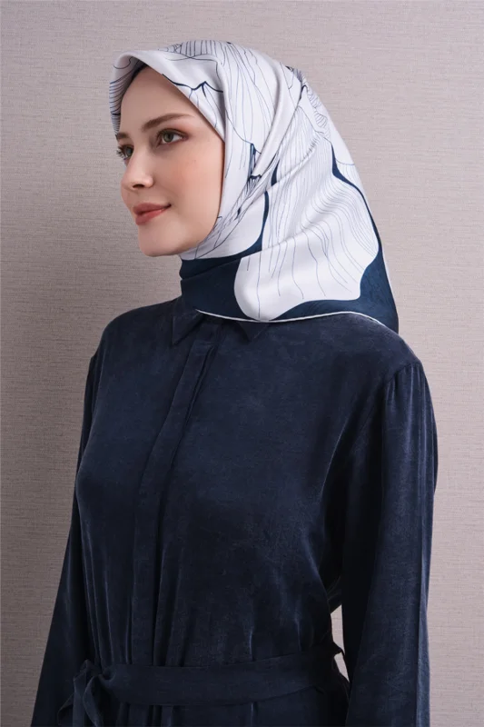 Saf İpek Twill Eşarp 9639D 05 – 2. görsel