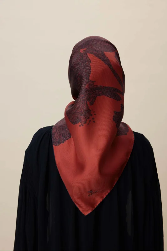FARAH MULBERRY İPEK EŞARP 90*90 CM – 3. görsel