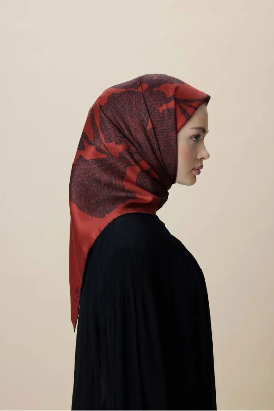 FARAH MULBERRY İPEK EŞARP 90*90 CM – 4. görsel