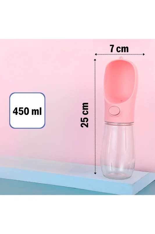 ® 450 ml Taşınabilir Butonlu Evcil Hayvan Suluğu – 4. görsel