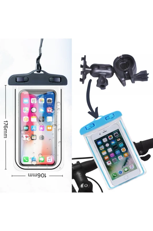 ® Bisiklete Takılan Su ve Yağmur Gerirmez Telefon Kılıfı Universal – 2. görsel