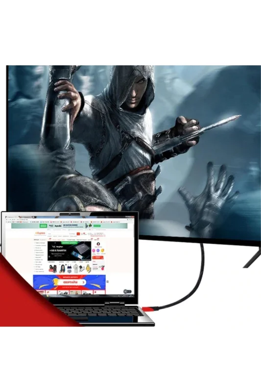 ® HDMI Kablosu 5 Metre HDTV Bilgisayar Uydu Görüntü Ses Full HD Sargılı Gör� – 4. görsel