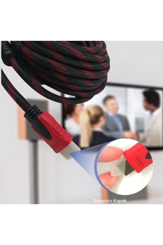® HDMI Kablosu 5 Metre HDTV Bilgisayar Uydu Görüntü Ses Full HD Sargılı Gör� – 2. görsel