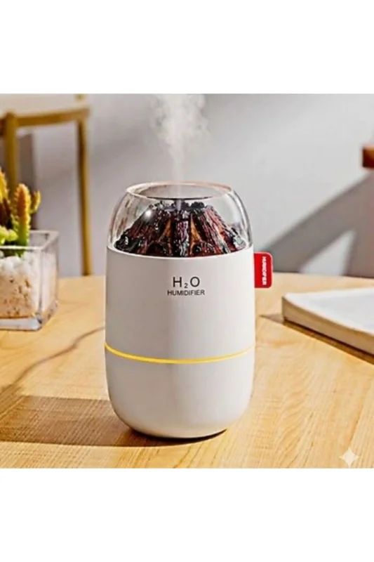 ® Ahşap Odun Ateşi Tasarımlı 280 Ml Ultrasonik Hava Nemlendirici & Aroma Dif� – 3. görsel