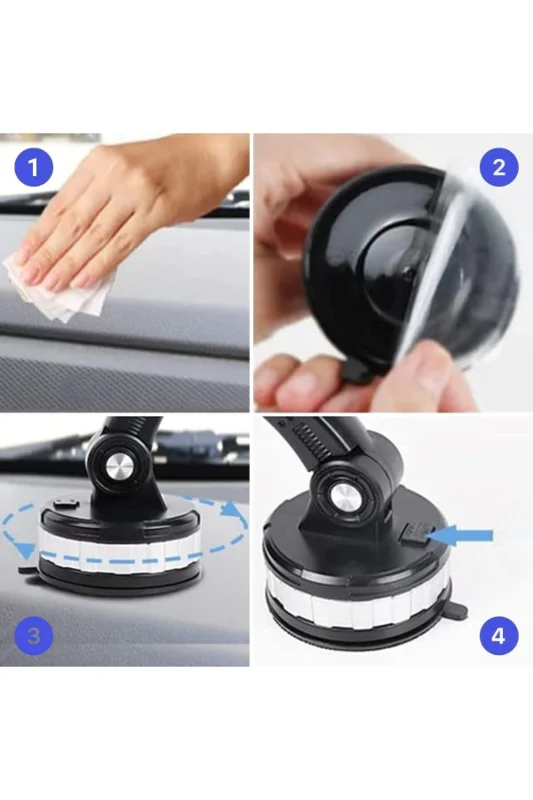 ® Jel Vantuzlu Cama Takılabilen Güçlü 360 Derece Dönebilen Ayarlanabilir Ara� – 4. görsel