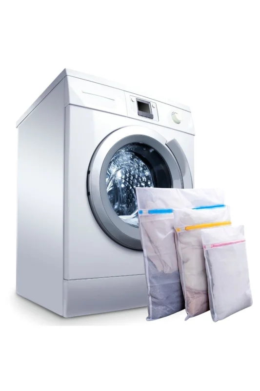 ® 3 Adet Çamaşır Yıkama Filesi Renkli Fermuarlı 3 Boy – 2. görsel