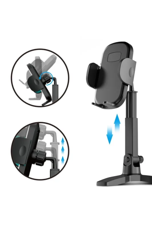 ® Masaüstü Telefon Standı 360 Derece Dönebilen Başlıklı Ayaklı Telefon Tri – 3. görsel