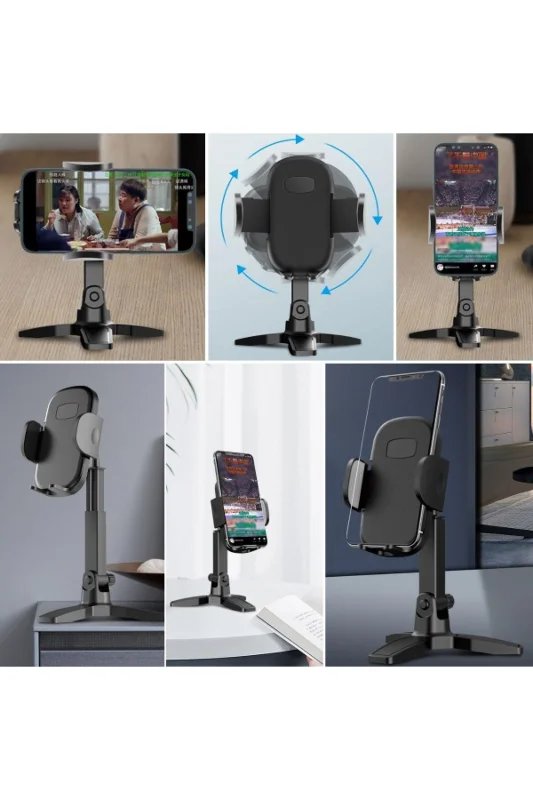 ® Masaüstü Telefon Standı 360 Derece Dönebilen Başlıklı Ayaklı Telefon Tri – 2. görsel
