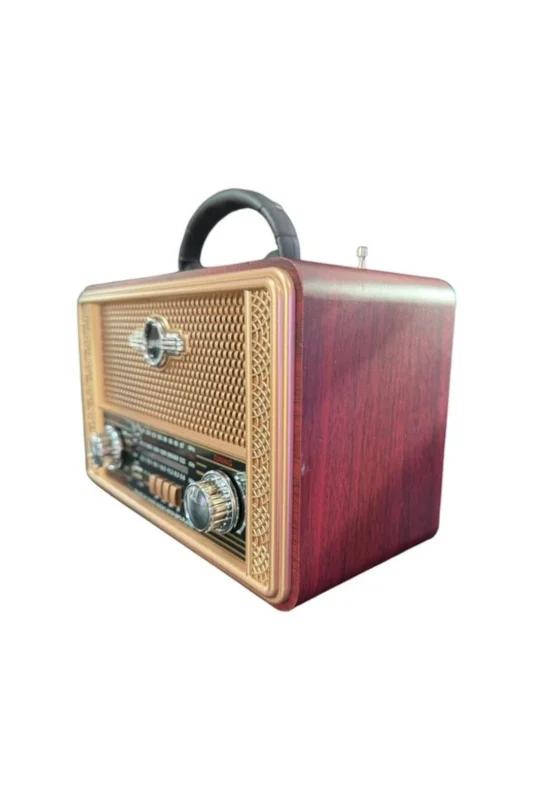 ® Retro, Nostaljik, Ahşap Tasarım Bluetooth Hoparlörlü, Şarjlı, Taşınabili – 4. görsel