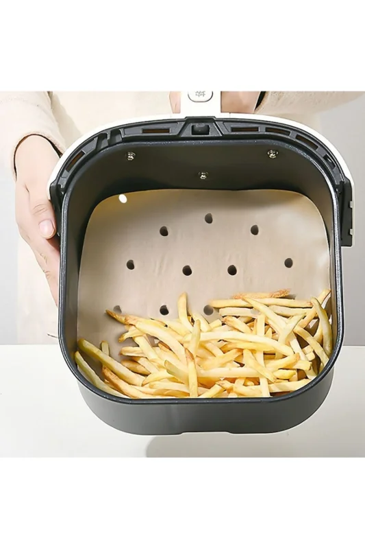 ® 250 Adet Air Fryer Pişirme Kağıdı Tek Kullanımlık Hava Fritöz Yağ Geçir – 3. görsel