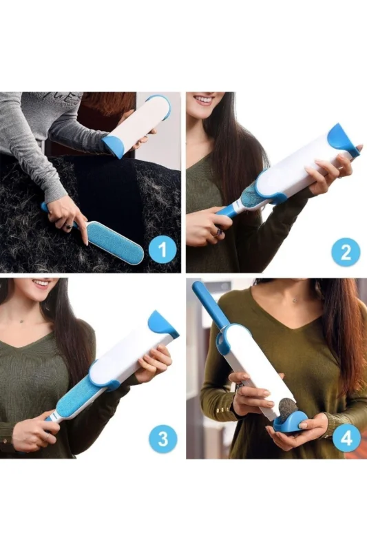 ® 2Li Set Kıl Tüy Toplayıcı Kendinden Temizlemeli Tarak – 4. görsel
