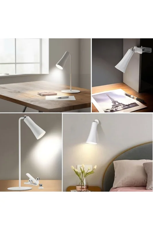 Çok Amaçlı Güçlü Manyetik Başlıklı 4’ü 1 Arada Portatif Beyaz LED Lamba Masaüstü, El F – 4. görsel