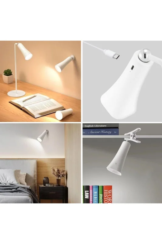 Çok Amaçlı Güçlü Manyetik Başlıklı 4’ü 1 Arada Portatif Beyaz LED Lamba Masaüstü, El F – 2. görsel